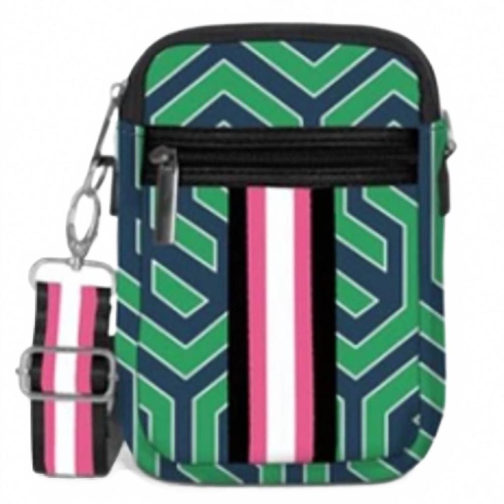 NEW TOP IT OFF women's carla street neoprene everyday crossbody bag in green / n